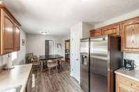 Entertaining is made easy with this eat in kitchen.