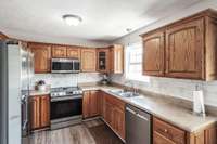 You will have lots of custom cabinetry and counter space!