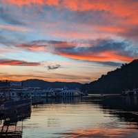 Sligo Marina at sunset.