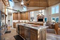 This custom, high end kitchen was made to entertain in!