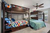 Bunk room/third bedroom with plenty of space for guests.