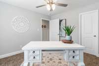Another view of the downstairs bedroom/office.