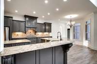 The breakfast area serves as an informal dining space within the kitchen, offering a cozy spot for everyday meals.