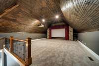 The final bonus is the movie room above the garage. Watch the latest blockbusters or big game away from the rest of the house as loud as you want!