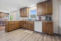 Kitchen with beautiful wood cabinets...