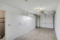 Basement one car garage also great for a workshop!