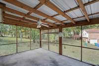 Relaxing screened and covered deck.