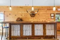 This bar located inside of the Sunset Lodge was built from wood that was salvaged from the Grand Ole Opry stage... Now that is a piece of history!