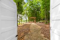 Stunning entrance to the outdoor spaces that are unique to Tennessee Memories...step on through
