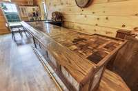 Just look at the craftsmanship of this beautiful bar...