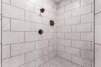 Massive spa-like shower fully tiled