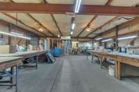 Interior of shop building.