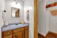 Basement bathrooms.