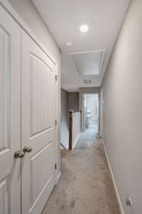 2nd Floor hallway to 2nd bedroom and Laundry room on right.