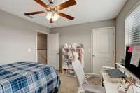2nd Bedroom with large closet and built-ins.