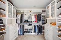 Custom built Primary closet