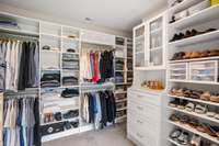 Custom built Primary closet