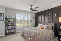 2nd floor bedroom #3 - accent wall