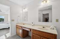 Double vanities and lots of counter space!