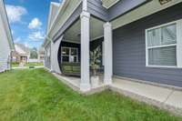 From your rear garage entry... you have a covered walkway that opens up to a nice covered back porch!