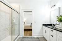 What a roomy bathroom!