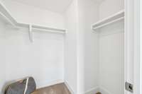 Walk-In Closet offers lots of space