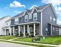 A handsome combination of painted Hardie Board and Brick exterior shows the quality of the community!
