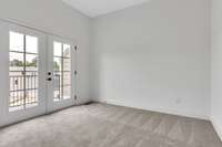 Your guests will feel extra pampered in this 3rd floor guest room with double doors to their own private balcony and private guest bath.