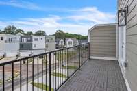 A look back toward the french doors of the 3rd floor guest bedroom.