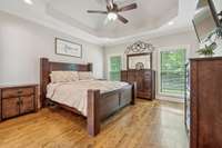 Master bedroom suite with gorgeous ceilings.