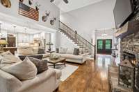 Imagine football season in this living room!