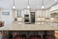 Storage in kitchen island.