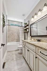 Full guest bathroom downstairs.