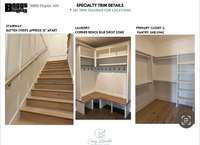 Photos attached illustrate potential selections. Final color schemes/materials may differ from the images show