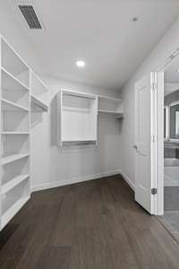 C3-D Primary Closet | Warm Finish Package