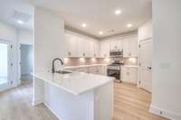 Oversized kitchen.
