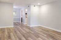Living room leading into dining room