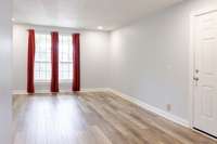 Spacious Living Room with recessed lighting