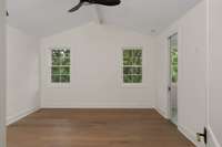 This third bedroom is bright and airy.