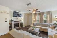 Complete with a closet and storage space, this room is the perfect starting place in this beautiful home!