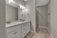 Raised height double vanity