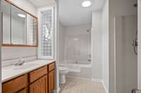 Primary Bathroom. Shower and a shower tub combo.