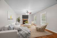 AI generated photo to show this living room space will have some great natural light as well.