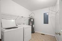 Washer and dryer will stay with the home. Open laundry room!