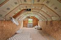 This space is located above the detached garage.