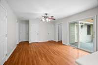 This is the eat in dining room. Sliding glass door opens up to the back porch.