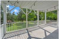 Covered deck in lower level