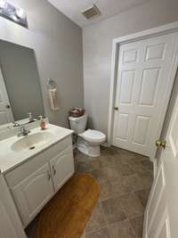 Half bath on the main floor