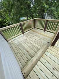 Great spot on the lower level for a hot tub or a grill.