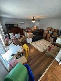 Family/Rec room or could be used for inlaw quarters. Has a closet, it's own entrance and doors separating it from the rest of the house.